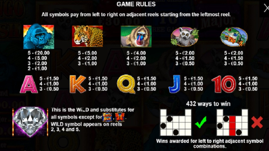 Congo Cash Feature Symbols - partycasino