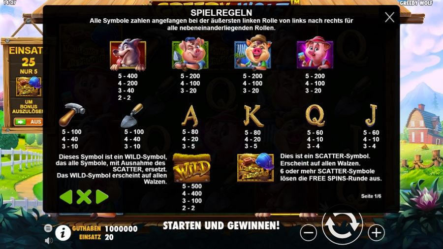 Greedy Wolf Feature Symbols De - partycasino