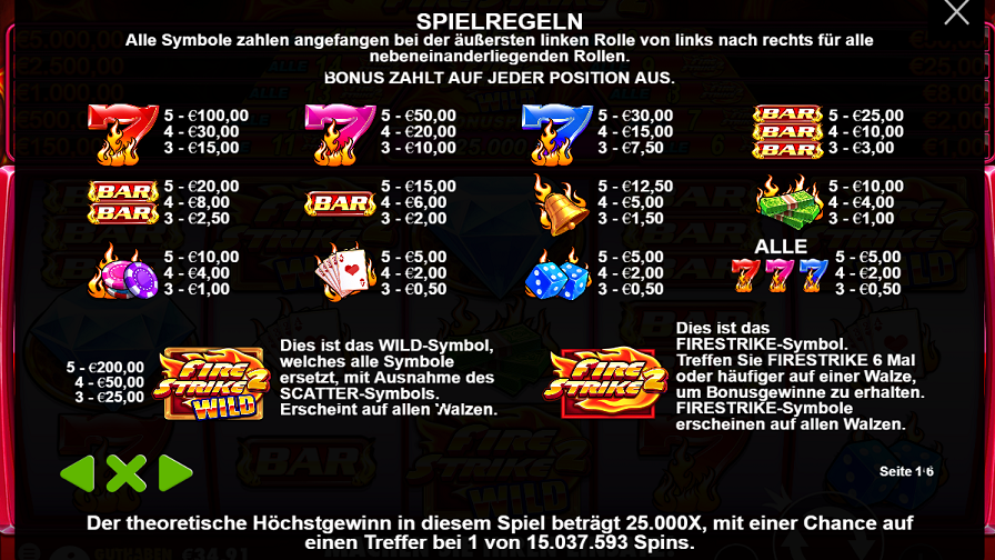 Fire Strike 2 Feature Symbols De - partycasino