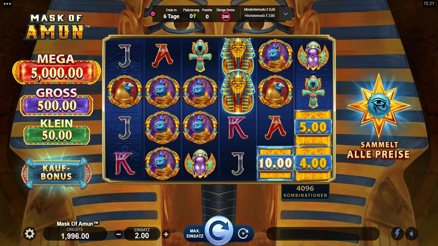 Mask Of Amun Slot De - partycasino