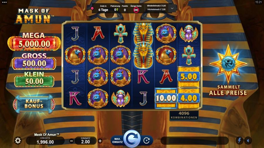Mask Of Amun Slot De - partycasino