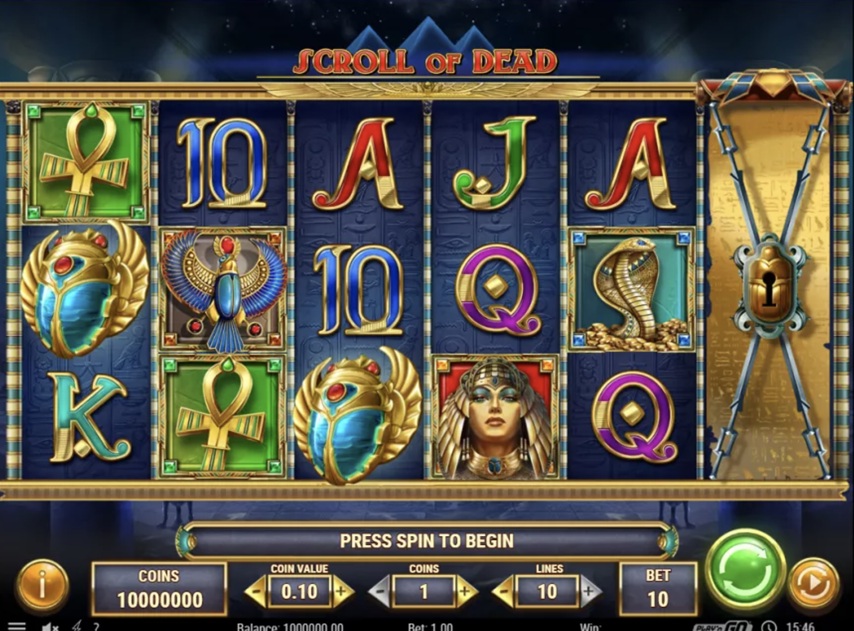 Scroll Of Dead Main - partycasino