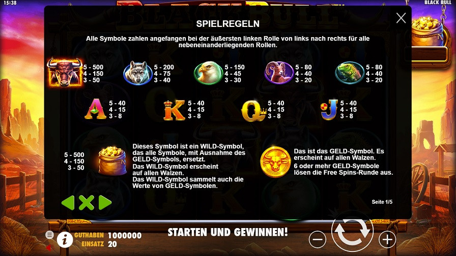 Black Bull Feature Symbols De - partycasino
