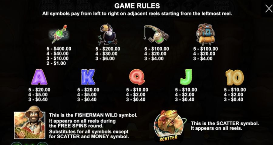 Big Bass Amazon Xtreme Symbols - partycasino