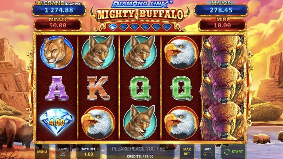 Diamond Link Mighty Buffalo - partycasino