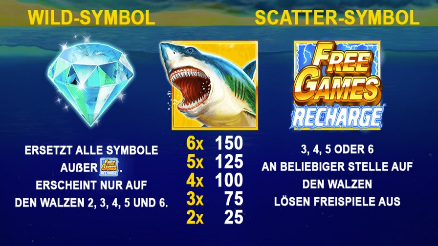 Shark Blitz Feature Symbols De - partycasino