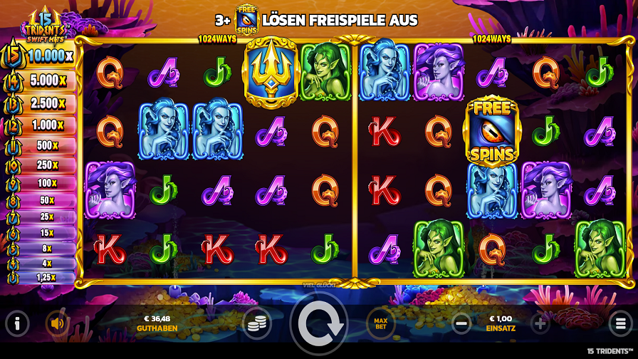 15 Tridents Slot De - partycasino