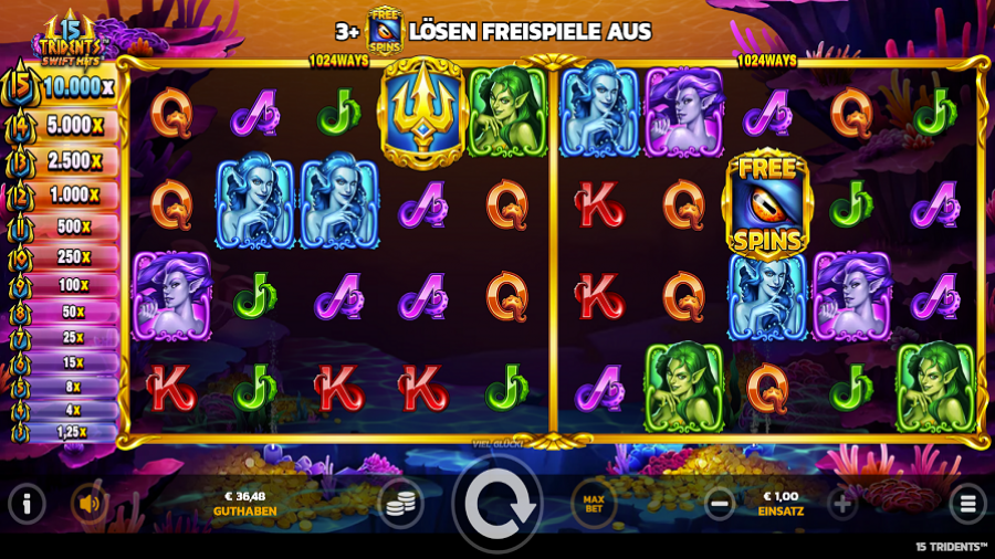 15 Tridents Slot De - partycasino