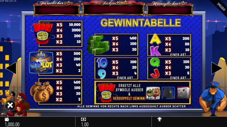 Cop The Lot Feature Symbols De - partycasino