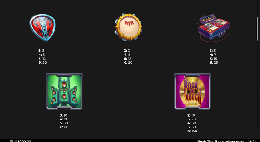 Rock The Reels Megaways Feature Symbols - partycasino