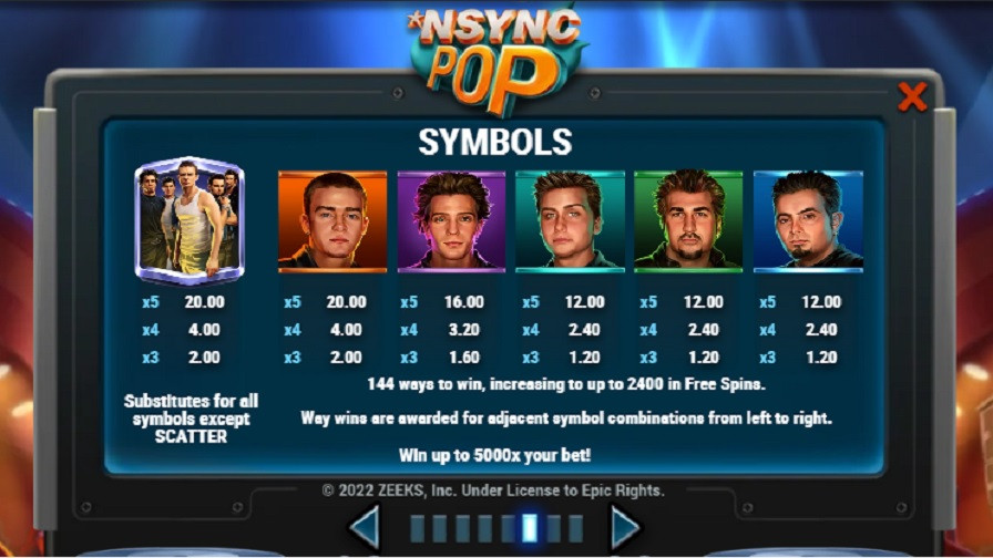 Nsync Pop Feature Symbols En - partycasino