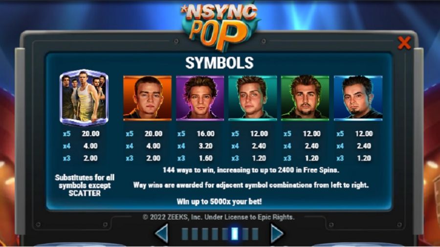 Nsync Pop Feature Symbols En - partycasino