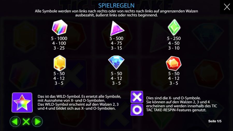 Tic Tac Take Feature Symbols De - partycasino