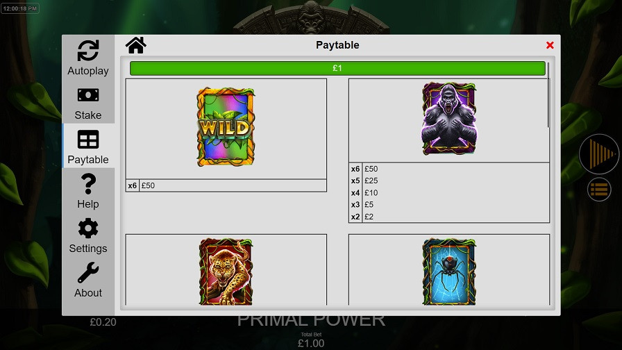 Primal Power Feature Symbols Eng - partycasino