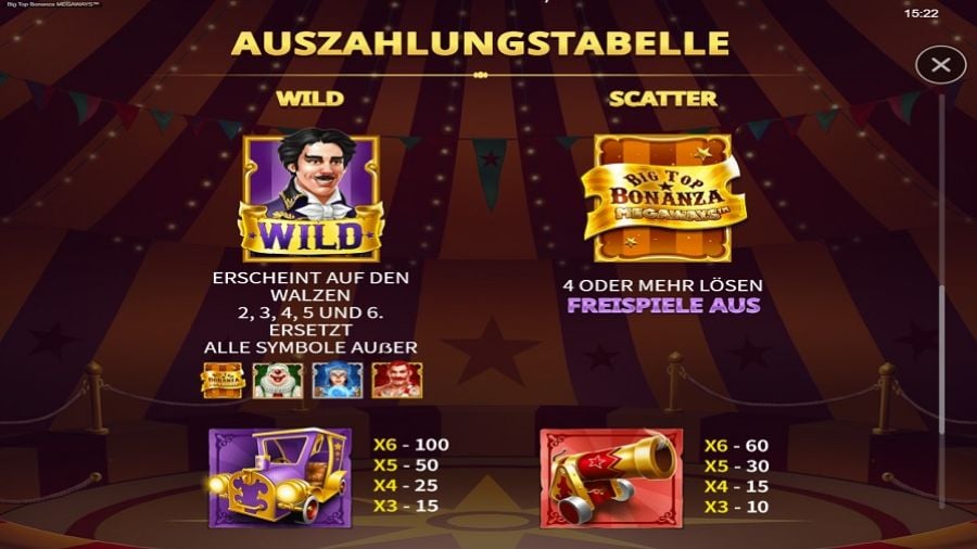 Big Top Bonanza Megaways Feature Symbols De - partycasino