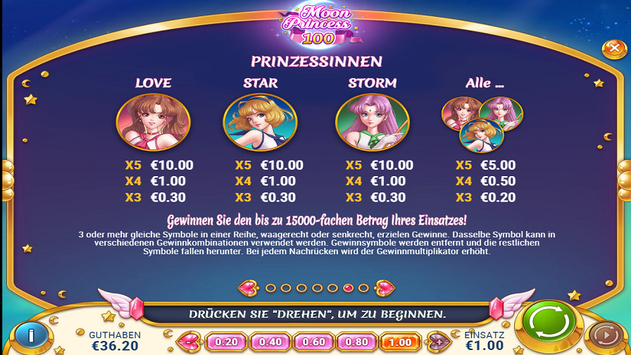 Moon Princess 100 Feature Symbols De - partycasino
