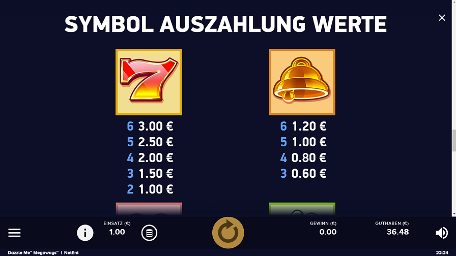 Dazzle Me Megaways Feature Symbols De - partycasino