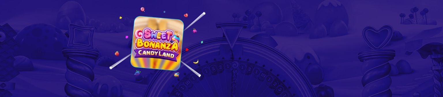 Sweet Bonanza Slot Spielbildschirm mit bunten Bonbon-Symbolen und Multiplikatoren
