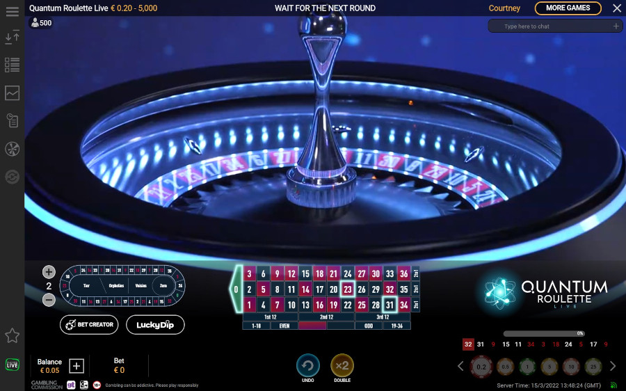 Quantum Roulette Live Wheel - partycasino