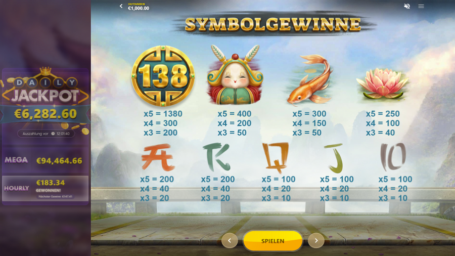 Dragons Luck Deluxe Feature Symbols De - partycasino