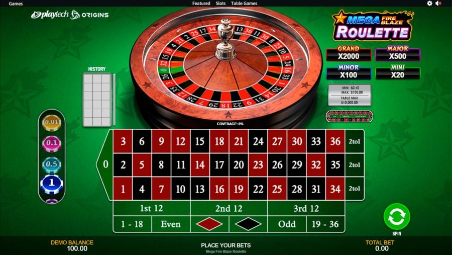 Juego de ruleta Mega Fire Blaze Roulette - partycasino