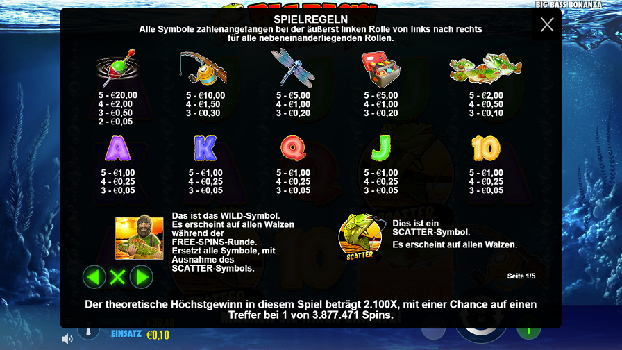 Big Bass Bonanza Feature Symbols De - partycasino