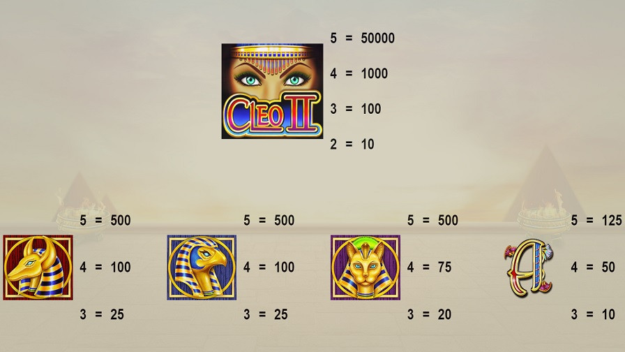 Cleopatra 2 Feature Symbols Eng - partycasino