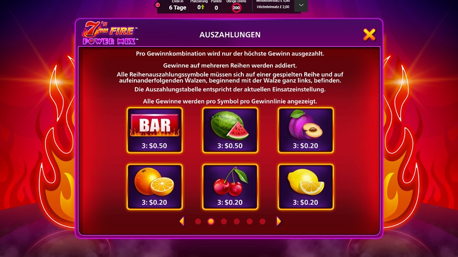7s On Fire Power Mix Feature Symbols De - partycasino