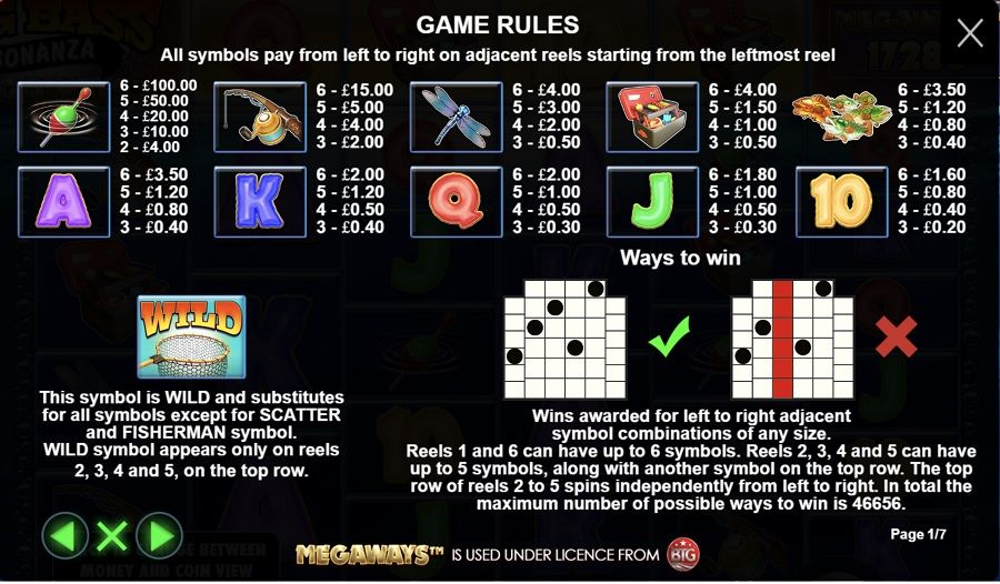 Big Bass Bonanza Megaways Featured Symbols - partycasino