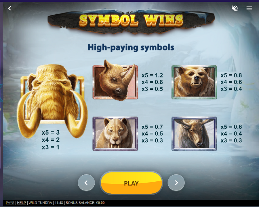 Wild Tundra Feature Symbols - partycasino-canada