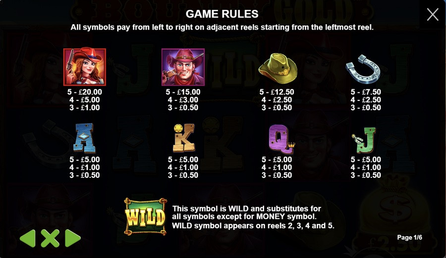 Bounty Gold Slot Featured Symbols - partycasino-canada