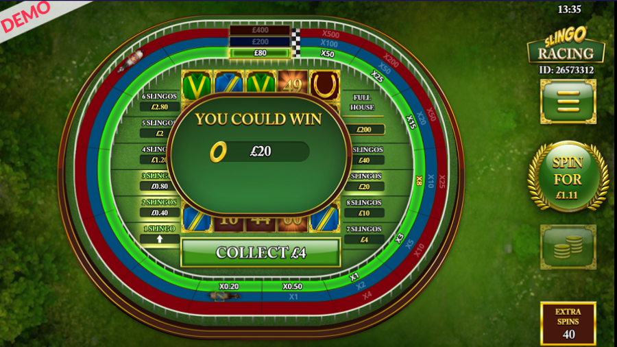 Slingo Racing Bonus - partycasino-canada