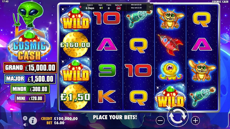 Cosmic Cash Slot Eng - partycasino-canada