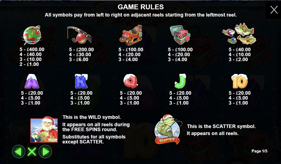 Christmas Big Bass Bonanza Featured Symbols - partycasino-canada