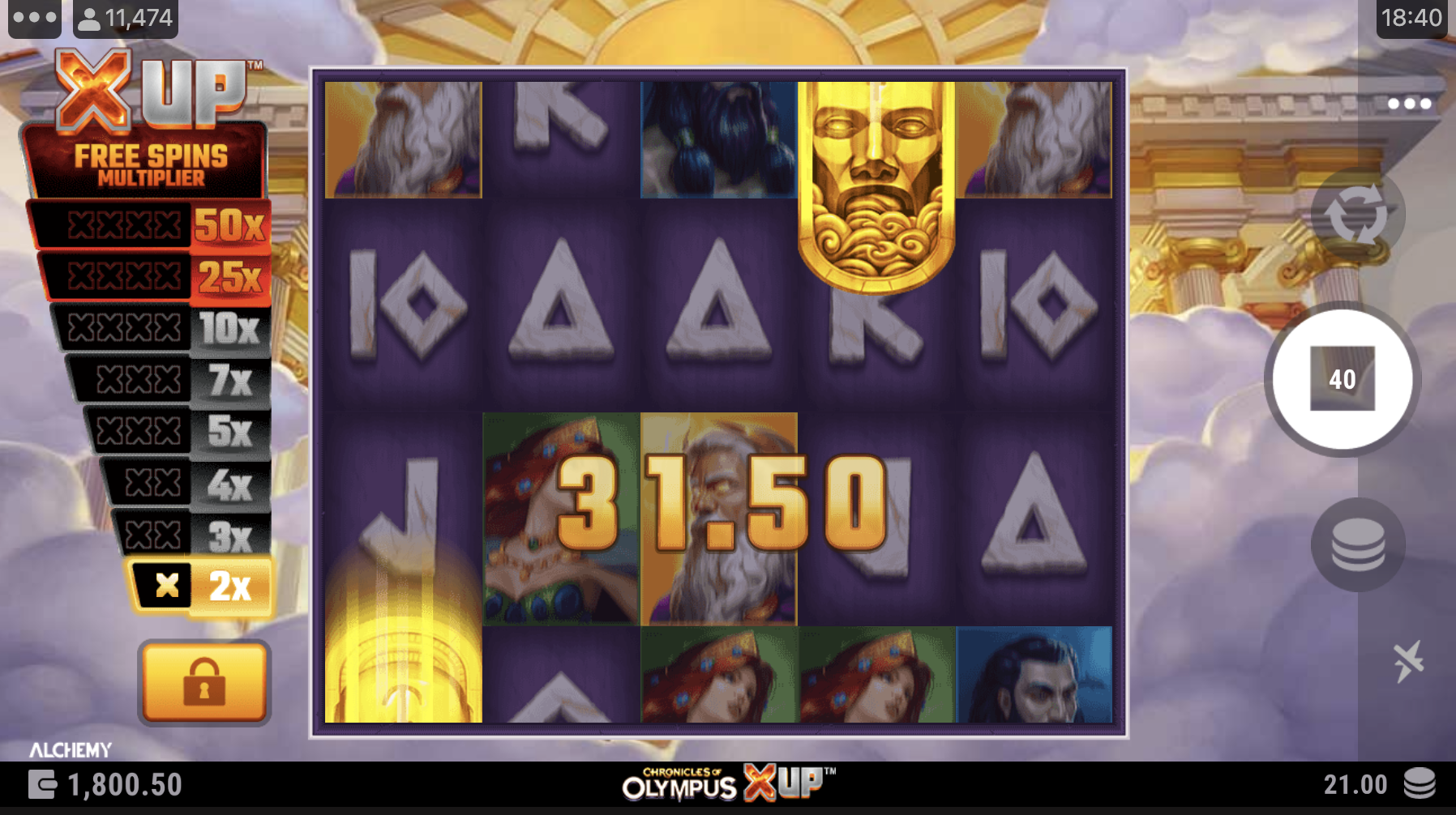 Chronicles Of Olympus X Up Big Win - partycasino-canada