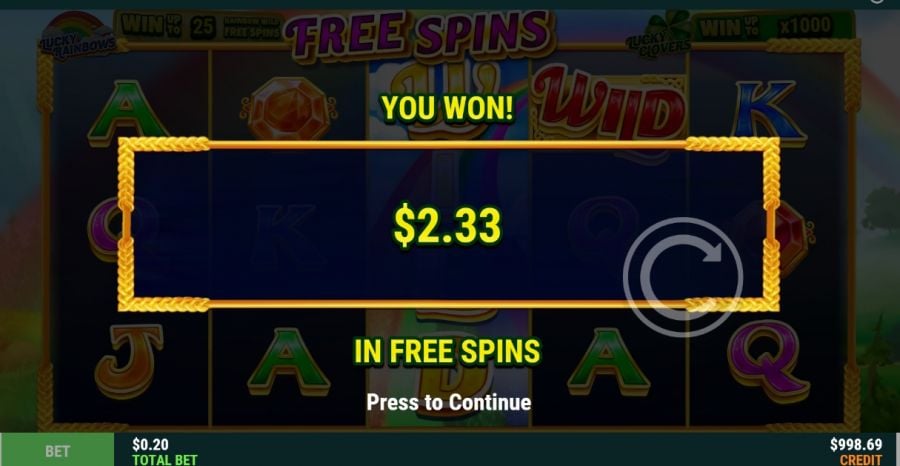 Rainbow Wishes Payout - partycasino-canada