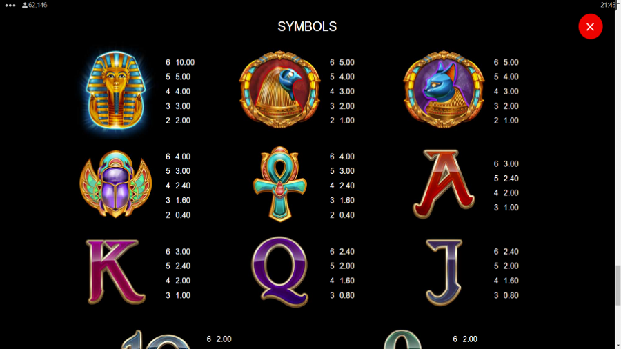 Mask Of Amun Feature Symbols Eng - partycasino-canada