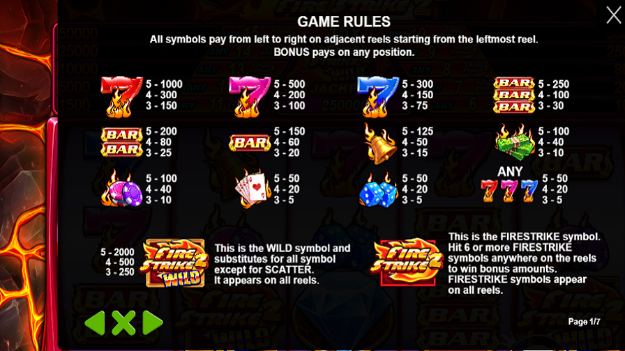 Fire Strike 2 Feature Symbols - partycasino-canada