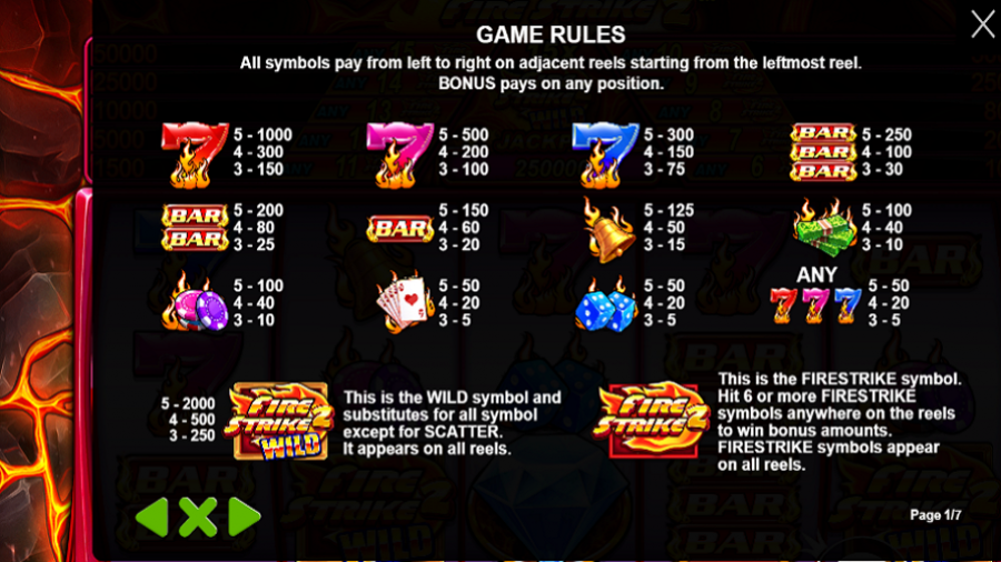 Fire Strike 2 Feature Symbols - partycasino-canada