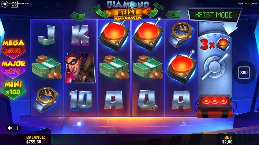 Diamonds Heist Hold And Win Slot - partycasino-canada