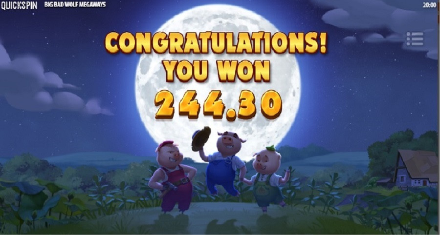 Big Bad Wolf Megaways Payout - partycasino-canada