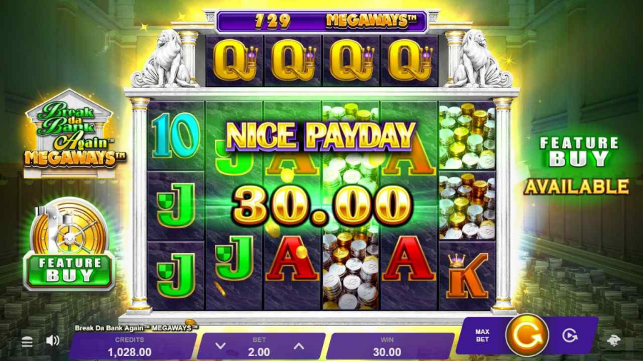 Break Da Bank Again Megaways Base Game - partycasino-canada