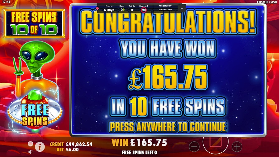 Cosmic Cash Bonus Eng - partycasino-canada