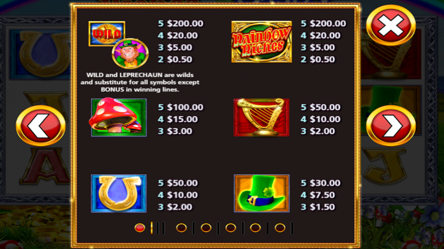 Rainbow Riches Rainbow Frenzy Feature Symbols - partycasino-canada