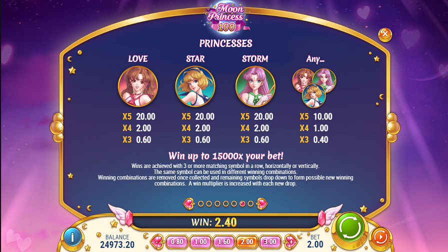 Moon Princess 100 Feature Symbols - partycasino-canada