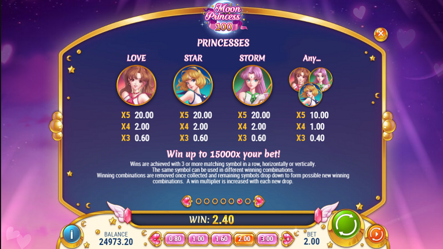 Moon Princess 100 Feature Symbols - partycasino-canada