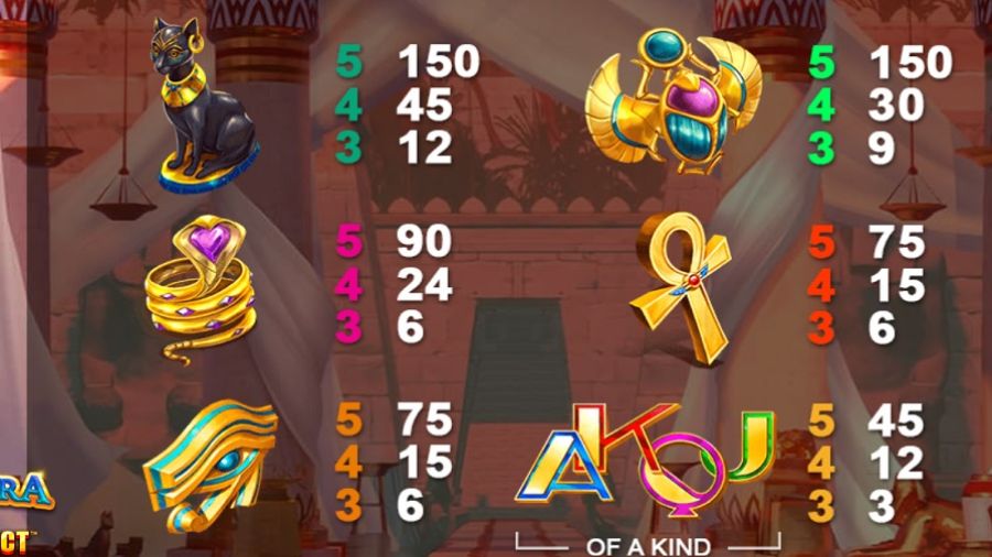 Cleopatra Mega Cash Collect Feature Symbols - partycasino-canada