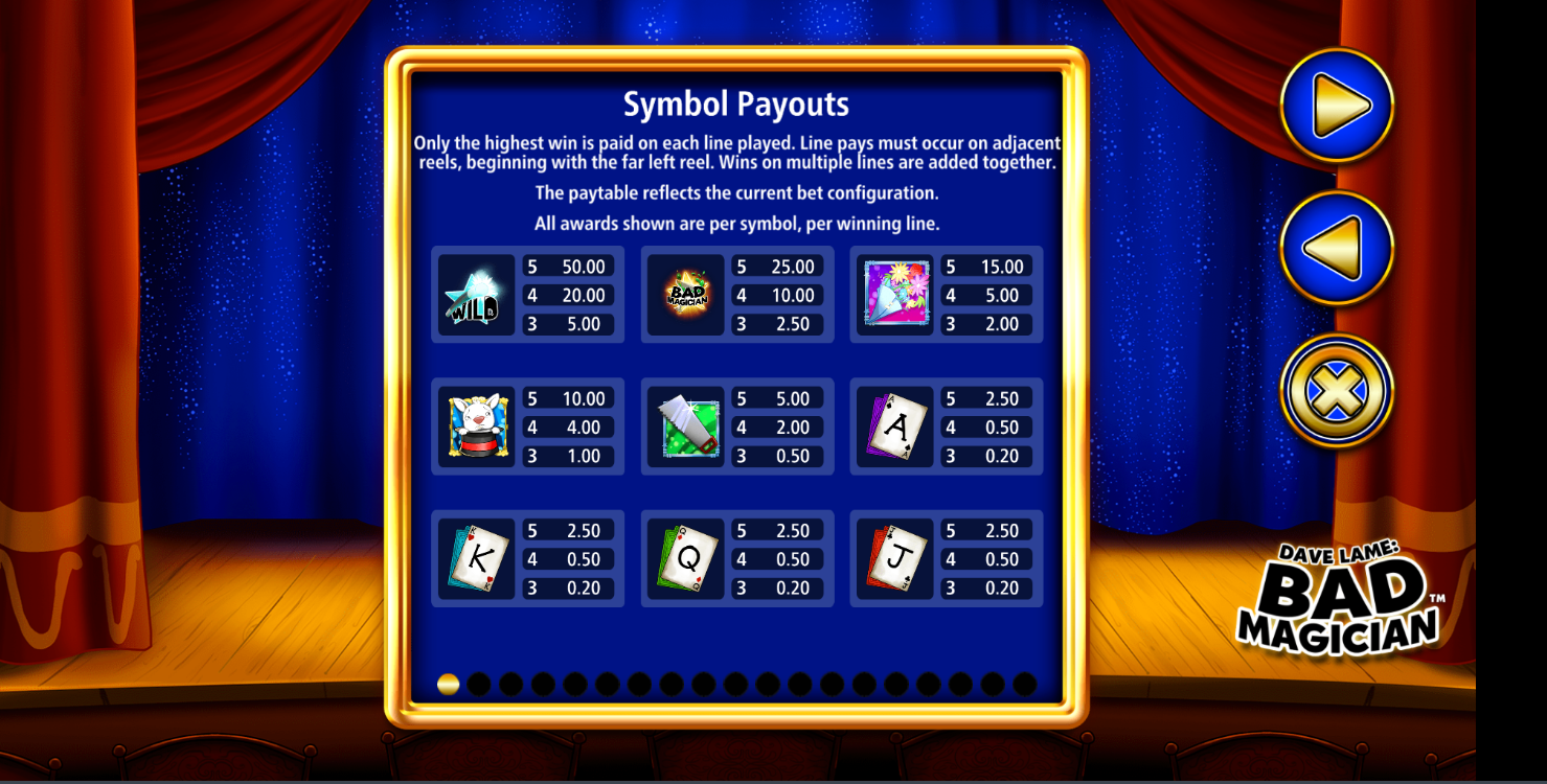 Dave Lame Bad Magician Feature Symbols - partycasino-canada