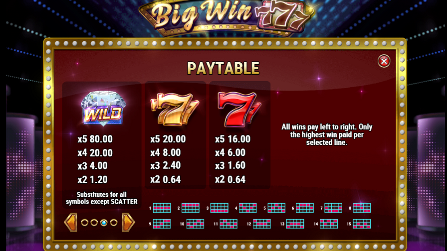 Big Win 777 Feature Symbols - partycasino-canada