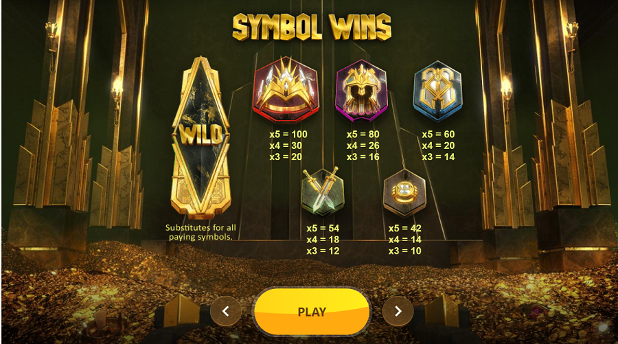 Lions Hoard Feature Symbols - partycasino